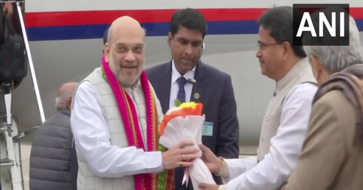 Amit Shah reaches Agartala to flag off 'Jan Viswas Yatra' in poll-bound Tripura